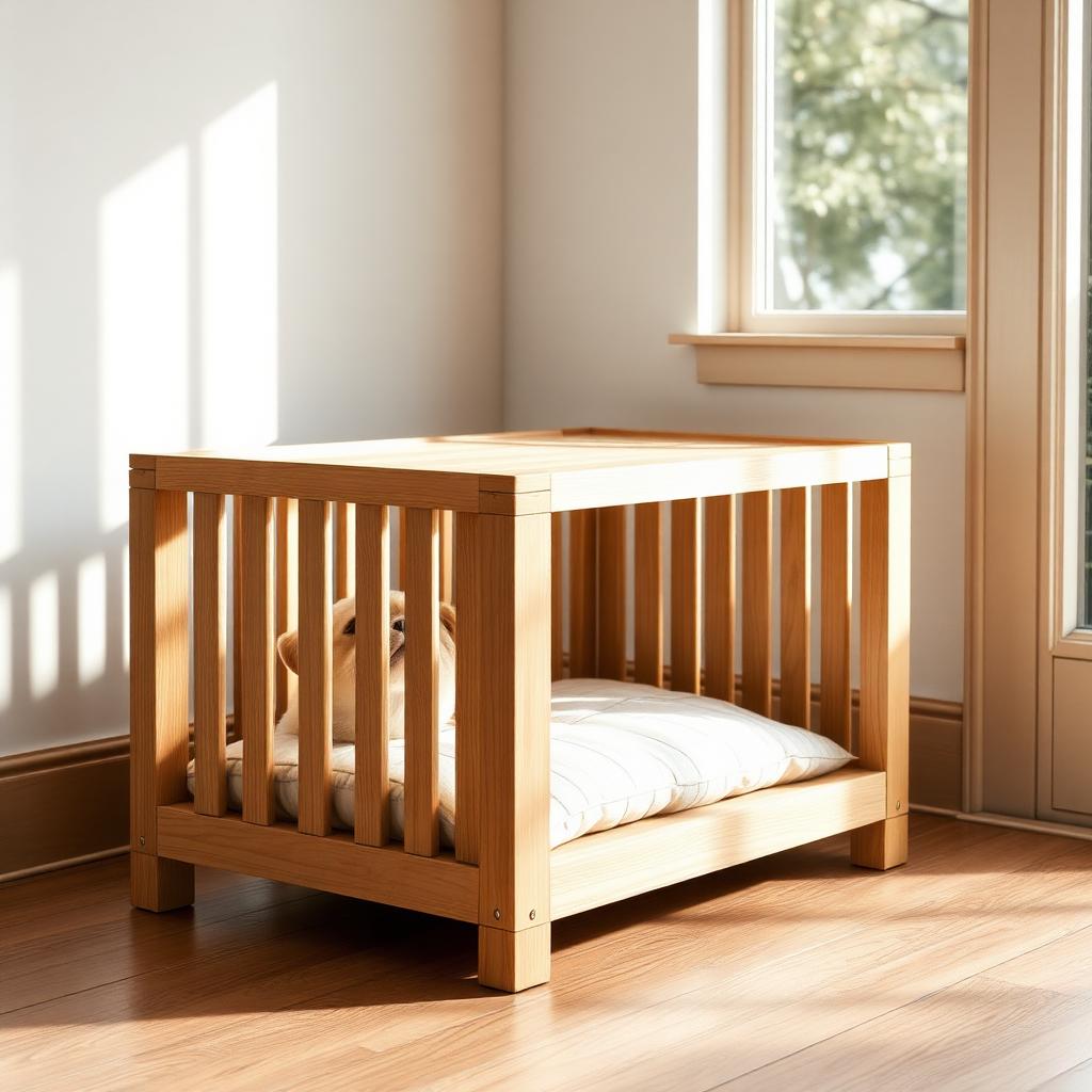 Slatted Wood Crate End Table
