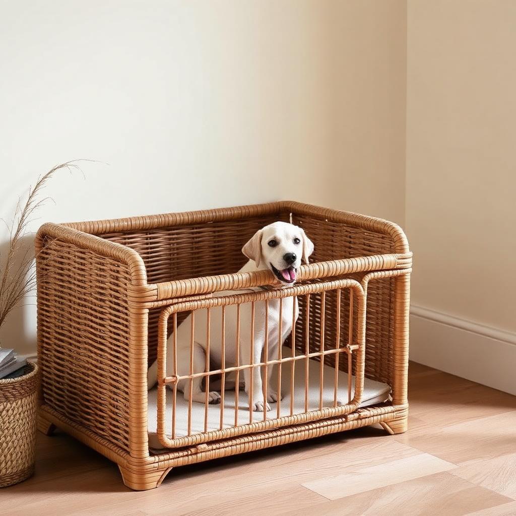 Handwoven Rattan Crate